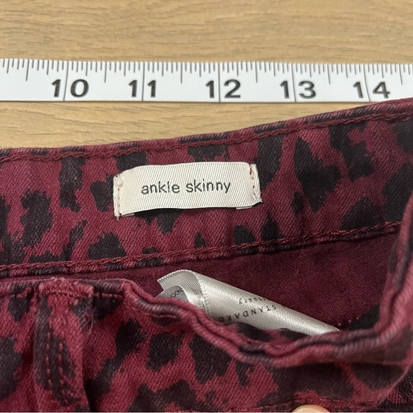 Social Standard by Sanctuary Leopard Cheetah Print Maroon and Black Pants Skinny - Picture 8 of 12